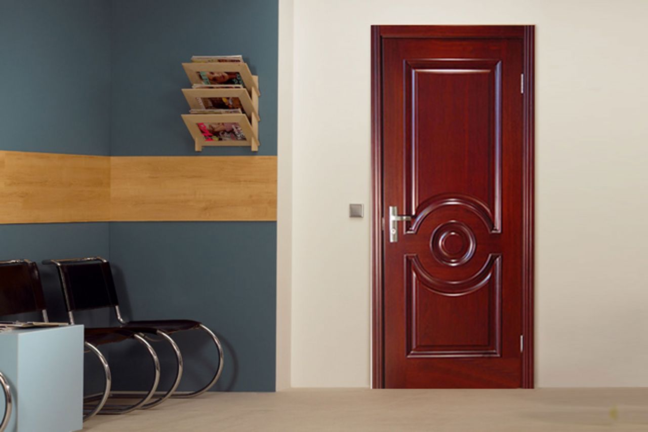 Mẫu cửa gỗ tự nhiên 1 cánh đẹp cao cấp